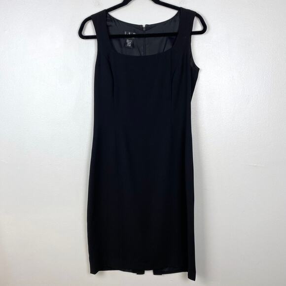 Vintage 90s International Concepts Sheath Dress Little Black Dress Office Size 6 - Picture 1 of 11